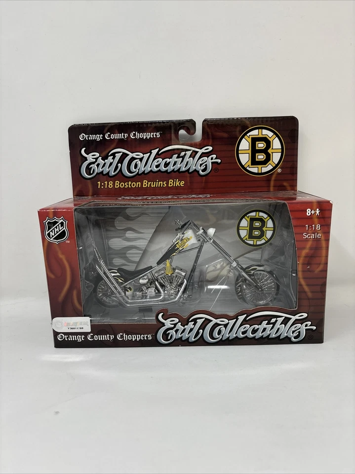 NHL ERTL Collectibles Orange County Choppers BOSTON BRUINS Bike 1:18 Diecast - Image 1 of 2