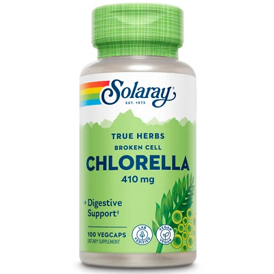 Solaray Chlorella Capsules, 410 mg, 100 Count - Image 1 of 4
