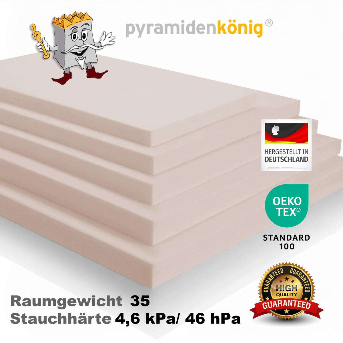 Runde Sitzkissen-Füllung – Weicher PU-Schaum, 40 Cm Durchmesser, 10 Cm Dick