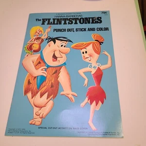 Hanna-Barbera The Flintstones Activity Malbuch Punch Out Stick Farbe 1974 - Bild 1 von 17