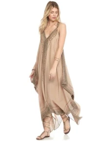 Maxi vestido para mujer Free People We The Free bohemio de gran tamaño Mérida usado en excelente estado - Imagen 1 de 8