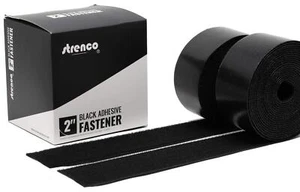 Tiras de gancho y bucle de 2 pulgadas con adhesivo - 5 yardas - cinta de alta resistencia - negro - Imagen 1 de 7