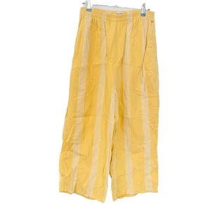 Pantalones Billabong Talla 10 Amarillo Blanco Rayas Bolsillos Mujer Pierna Recta Relajada - Imagen 1 de 8