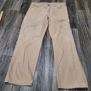 Dickies Pantalone Uomo da Lavoro in Tela 38x32 Beige Tan Vestibilità Dritta Y2K - Foto 1 di 17