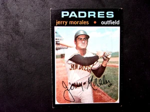 HI # SERIES 1971 TOPPS #696 JERRY MORALES..NO CREASES..PADRES - Picture 1 of 2
