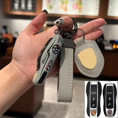 Key Fob Case Cover for Porsche Panamera Macan 718 Cayman 911 Protective Shell - Image 1 of 4