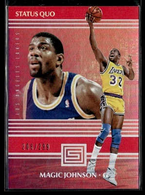 2017-18 Panini Status #10 Magic Johnson Status Quo Red #/299 - Image 1 of 2