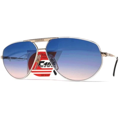 Gafas de sol CARRERA 5322 vintage NOS - RARAS - Alemania de 1980 - Grandes - Dorado/Blanco Foto 1 de 4