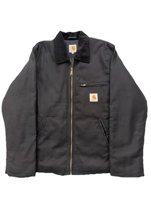 CARHARTT Detroit Mens Reworked Canvas Vintage Black Bomber Jacket - Medium - Image 1 of 4