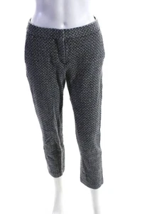 Theory Women's Testra Flat Front Straight Leg Knit Trousers Blue Size 2 - Picture 1 of 7