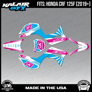 Graphics Kit for Honda CRF125F (2019-2024) CRF 125F FH Series - Pink - Picture 1 of 4