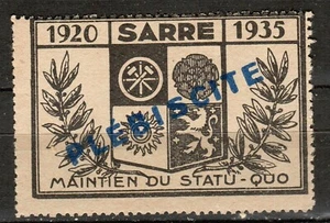 ES9116 Cinderella Outlet: Propaganda - Aufdruck für Sarre Plebiscite - Bild 1 von 1