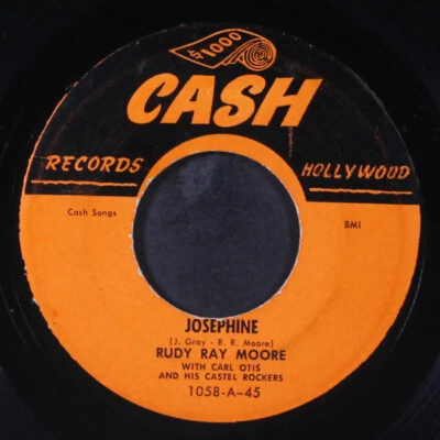 RUDY RAY  MOORE: josephine / hurts me to my heart CASH 7" Single 45 RPM Foto 1 de 2