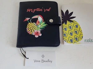 Vera Bradley Toucan Party Navy Blue RFID Passport Cover Travel Wallet New NWT - Picture 1 of 6