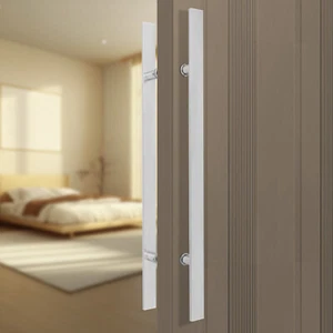 Maniglia per porta scorrevole in acciaio inox - argento spazzolato - Foto 1 di 14