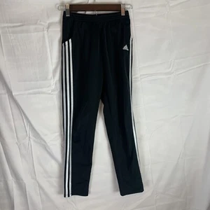 Youth Boys Adidas Black White Logo Regular Fit Sweatpants Joggers Large 14/16 - Picture 1 of 9