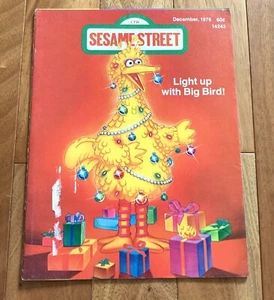 Sesame Street CTW Vintage Magazine December 1976 #58 Light Up With Big Bird NICE - Picture 1 of 9