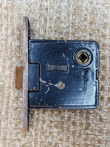 Antique Russwin Passage Interior Mortise Lock Door Hardware #046 Cover