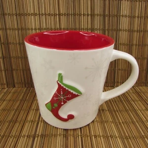 Taza de café Starbucks Christmas Red Stocking Snowflakes 2006 vacaciones 17 OZ - Imagen 1 de 8