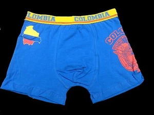Nuevo Sexy Para hombres Colombia Ropa Interior Boxeadores País Bandera Copa Mundial Fútbol Fútbol - Imagen 1 de 2