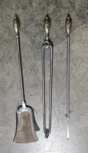 Virginia Metalcrafters Williamsburg Fireplace Tools Set, Shovel, Poker & Tongs - Picture 1 of 5