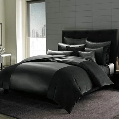 $160 Hudson Park Collection Luxe Regency Standard Pillow Sham Charcoal Gray - Image 1 of 3