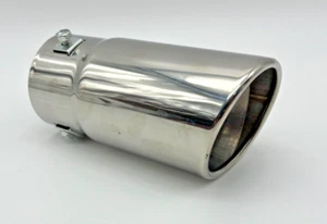 Stainless Steel Rolled Tip Exhaust 76mm Exit Fit 40mm - 70mm - Picture 1 of 6