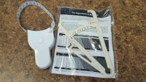 Calibrador de grasa corporal, probador de cinta métrica de masa corporal combo de fitness Foto 1 de 1