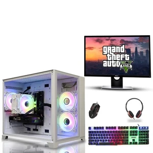 Gaming PC Bundle 22" LCD Intel i7 6700, 16GB DDR4, 1TB SSD, 4GB GTX 1650, Win 10 - Picture 1 of 11