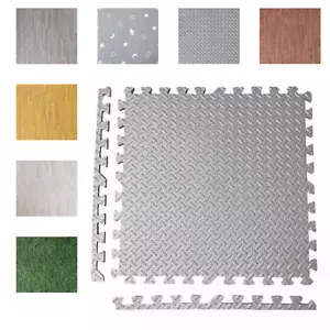 EVA Schaumstoff Matte ineinandergreifend weich Gym Yoga Übung Fitness Bodenfliesen Kind 60x60cm - Bild 1 von 95