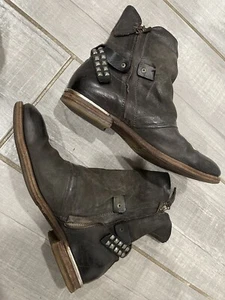 A.S. 98 Nieten Stiefel Gr. 41 schwarz Leder Nieten - Bild 1 von 12