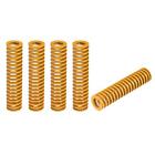 Die Spring, 20mm OD 90mm Long 5pcs Stamping Light Load Compression Yellow
