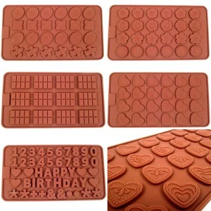 Set of 5 Button Silicone Moulds! Wholesale Baking Chocolate Jelly Fondant - Picture 1 of 1