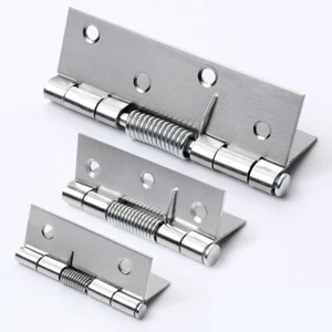 2x Stainless Steel Self Closing Spring Door Internal Hinge DIY-Hardware-Cabinet - Picture 1 of 30