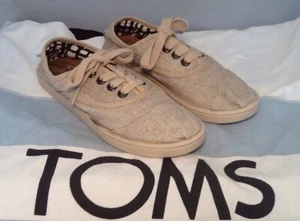 TOMS CANVAS LACE UP SHOES KIDS SIZE 1 - Picture 1 of 8