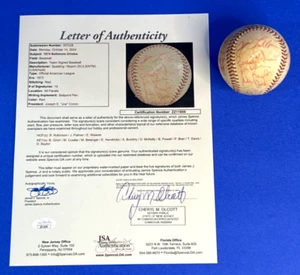 1974 Baltimore Orioles Team Signed Spalding Reach Ball 19 Autos JSA LOA COA hw1 - Picture 1 of 8