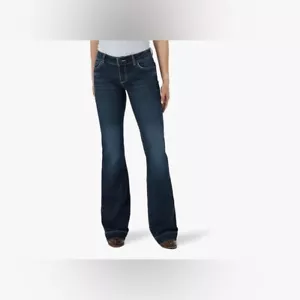 Pantalones de mezclilla oscuros retro Wrangler para mujer talla 7x36 usados en excelente estado - Imagen 1 de 8