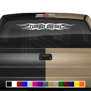 #121 TURBO DIESEL Decal Sticker Windshield Window Banner Truck Performance - Picture 1 of 5