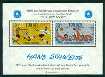 ¡BORRADORES DEL COMITÉ OLÍMPICO DE AYUDA DEPORTIVA ALEMANA!! AGUAPOLO FUTBOL OLÍMPICO 'm3867 Foto 1 de 2