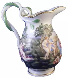 Antique 19thC Richard Ginori Porcelain Creamer Porzellan Doccia Milchkanne - Picture 1 of 11