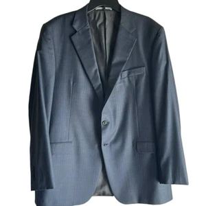 Abrigo deportivo Hickey Freeman Loro Piana Super 150 años 46L dos botones a rayas azul marino - Imagen 1 de 10