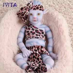 Muñeca de hada flexible de silicona IVITA 17"" Avatar niño recién nacido regalo para niños - Imagen 1 de 7