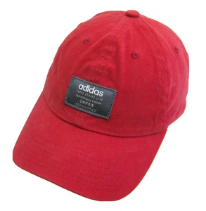 ADIDAS Men's Red Baseball Cap Hat (Adult Adjustable) Climalite 100% Cotton - Picture 1 of 3