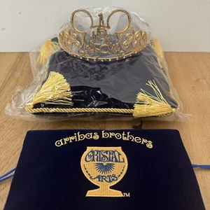 ARRIBAS BROTHERS DISNEY WORLD 50TH ANNIVERSARY PRINCESS TIARA CROWN WITH PILLOW - Picture 1 of 10