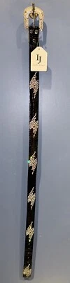 Womens M/L Bling Western Dress Belt, Isabellas Journey, Black, NWT Competition - Image 1 of 4