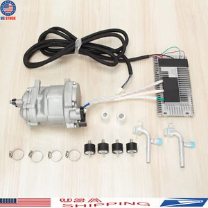 12V Electric AC Scroll Compressor Universal Car Air Conditioner Compressor Kit - Picture 1 of 11