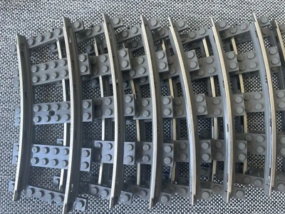 Vintage Lego Electric Train Tracks 9V Curve Metal Dark Gray #2867 ❕Price Per 1 - Image 1 of 4