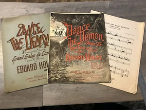Vintage Sheet Music Dance Of The Demon 2 Different Covers - Picture 1 of 16