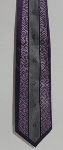STEVEN LAND 100% Silk Tie Purple Swirl Men's Tie - Picture 1 of 5