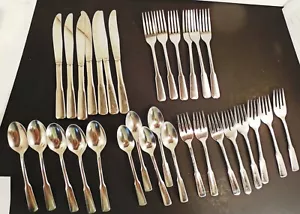 Oneida OHS 475 Northland fiddle stainless steel lot of 31 pc forks spoons - Picture 1 of 2